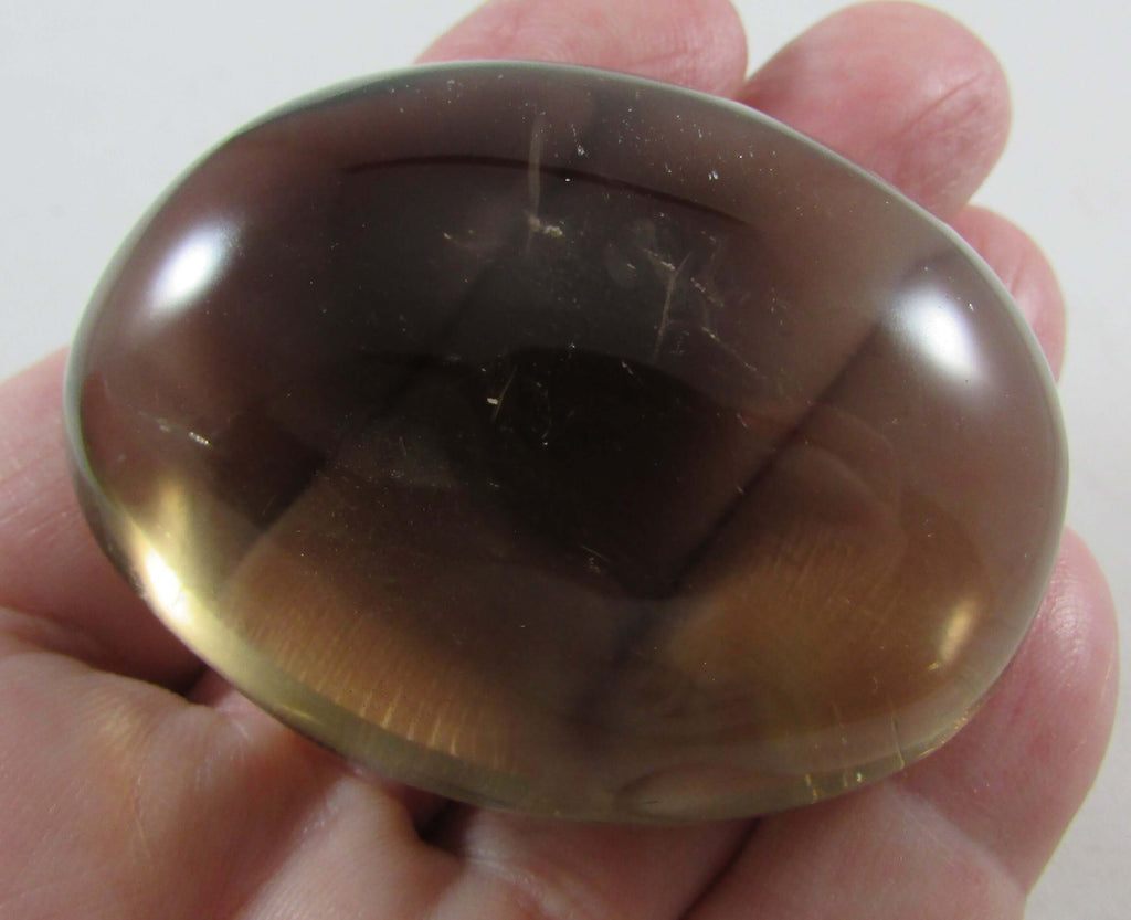 Natural Smoky Quartz Palmstone – Protection, Grounding & Nervous‑System Calm