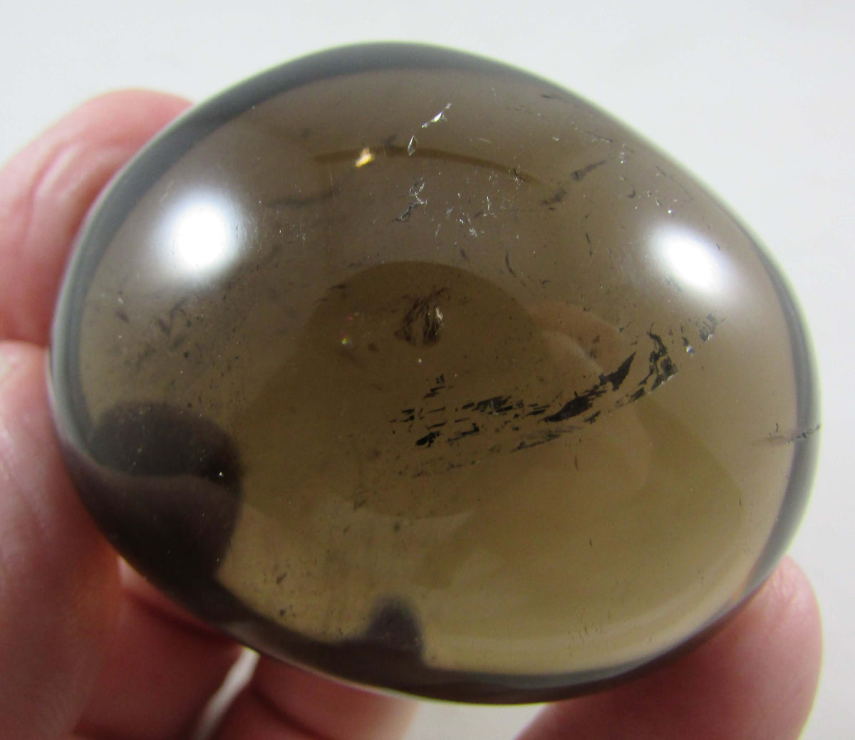 Natural Smoky Quartz Palmstone – Protection, Grounding & Nervous‑System Calm