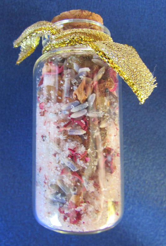 Sacred Himalayan Salt Blend with Lavender & Sage in Cork Bottle