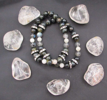 Unlimited Potential Visionary Bracelet – Blue Tiger’s Eye, Moonstone, Labradorite
