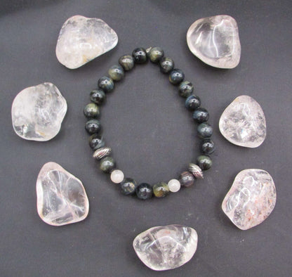 Divine Insight & Balance Bracelet – Blue Tiger’s Eye & Moonstone