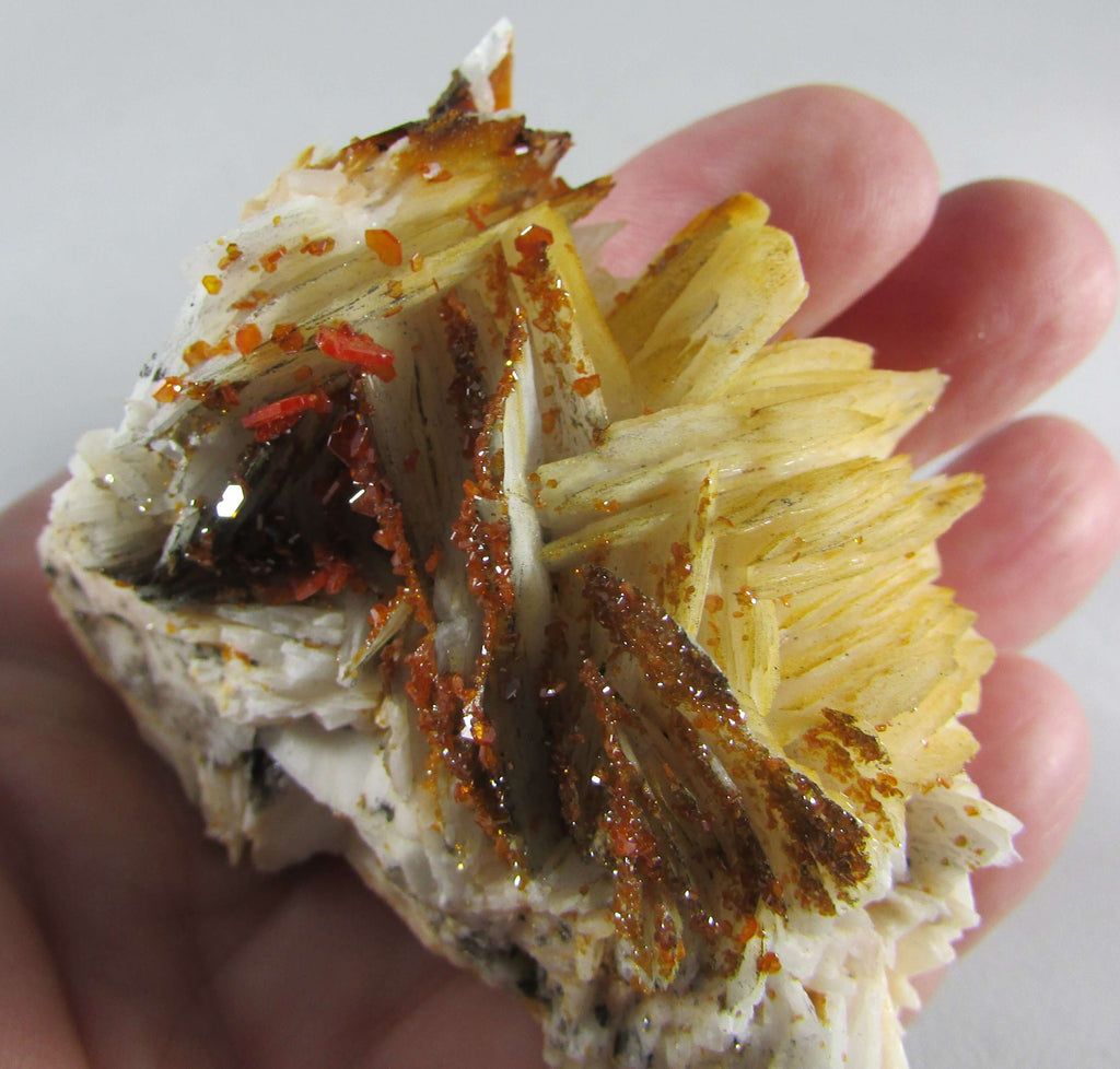 Vanadinite on Barite Matrix - Creativity, Higher Purpose, Astral Travel [26]