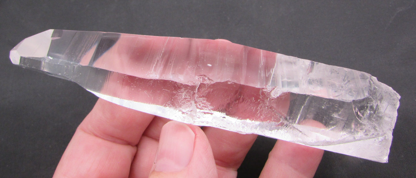 Rare Silver Flash Dolphin Generator Lemurian Quartz Crystal – Psychic Shield & Lunar Light