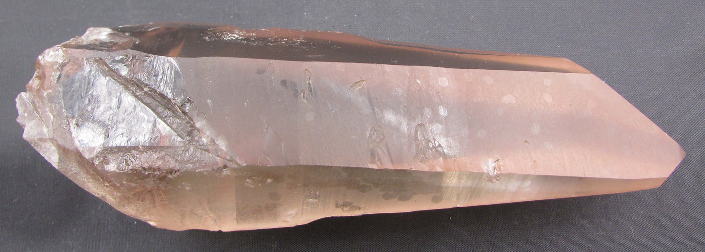 Pink Smoky Channeler Lemurian Quartz Crystal with Double Triangle - Heart‑Grounded Channeling