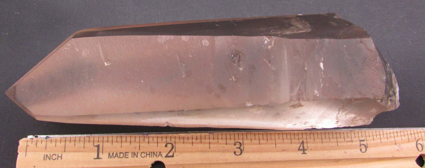 Pink Smoky Channeler Lemurian Quartz Crystal with Double Triangle - Heart‑Grounded Channeling