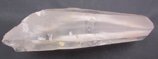 Rainbow Prism Starbrary Window Lemurian Quartz Crystal with Crater Glyphs - Multidimensional Insight
