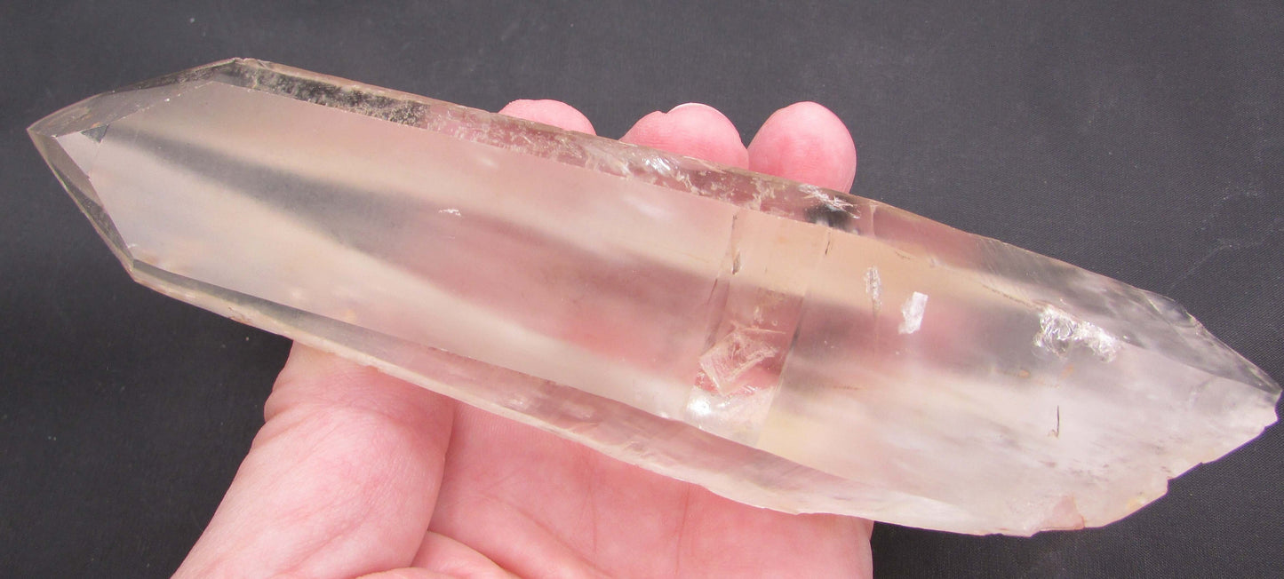 Rainbow Prism Starbrary Window Lemurian Quartz Crystal with Crater Glyphs - Multidimensional Insight