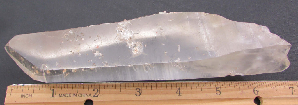 Rainbow Prism Starbrary Window Lemurian Quartz Crystal with Crater Glyphs - Multidimensional Insight