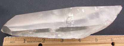 Rainbow Prism Starbrary Window Lemurian Quartz Crystal with Crater Glyphs - Multidimensional Insight