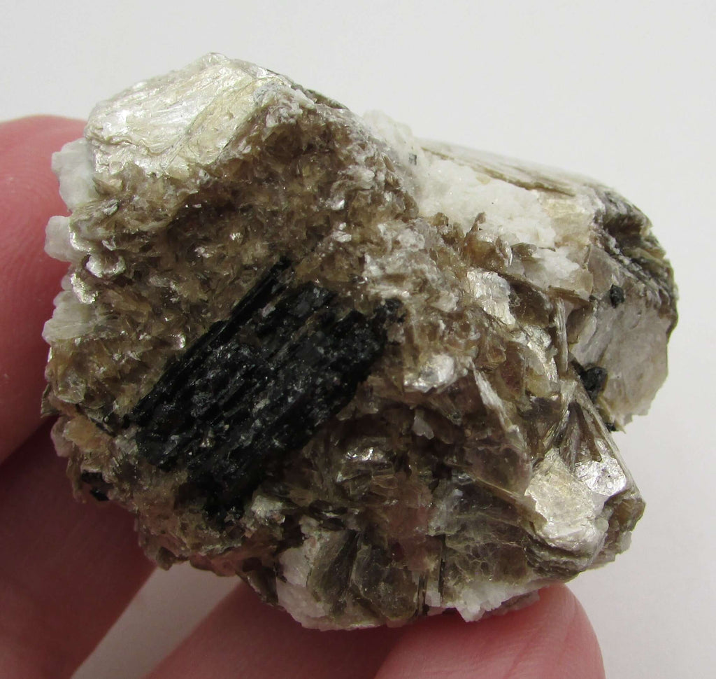 Golden Yellow Muscovite Black Tourmaline – Bigger Picture Vision, Clarity [NTG117]
