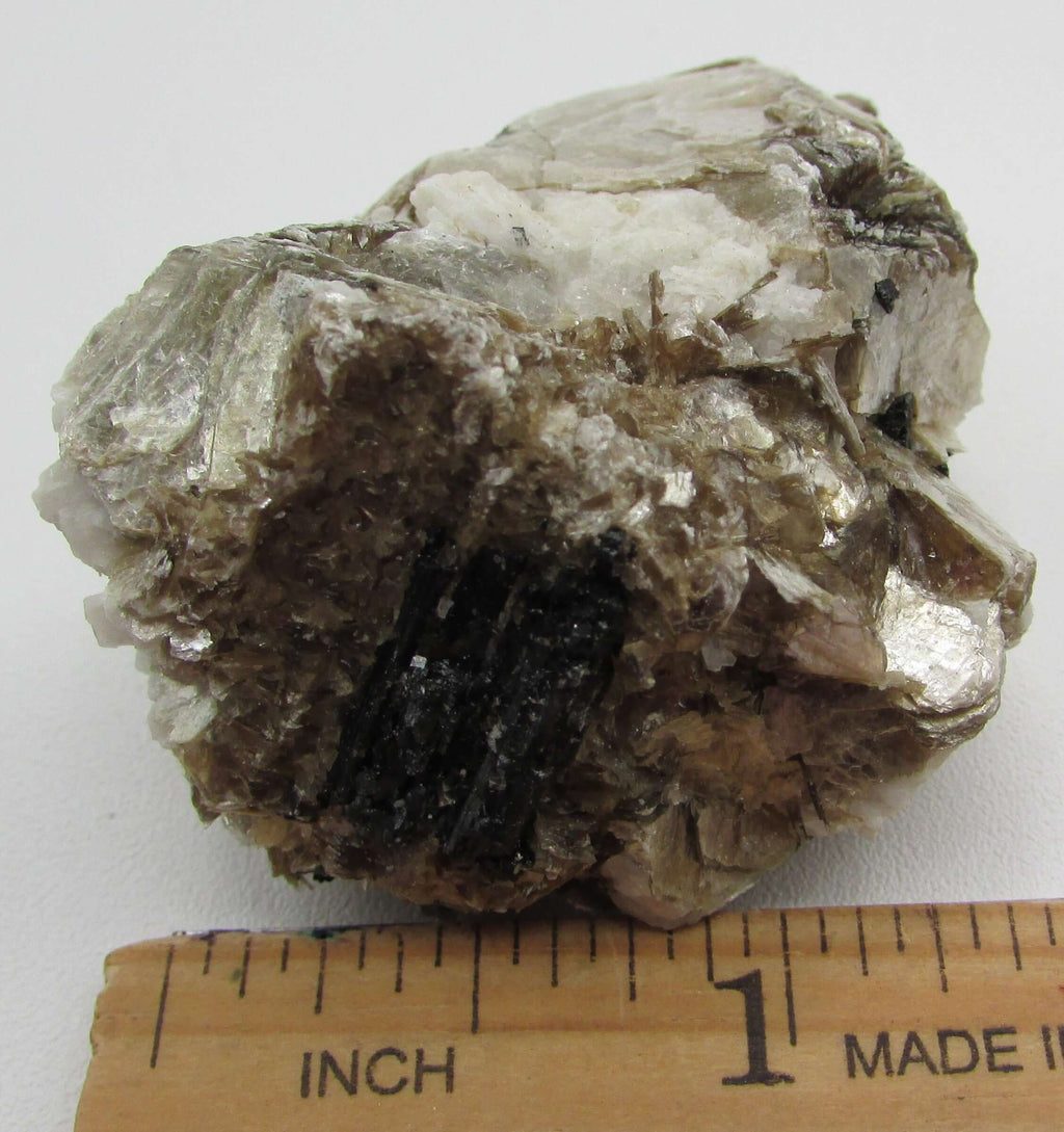 Golden Yellow Muscovite Black Tourmaline – Bigger Picture Vision, Clarity [NTG117]
