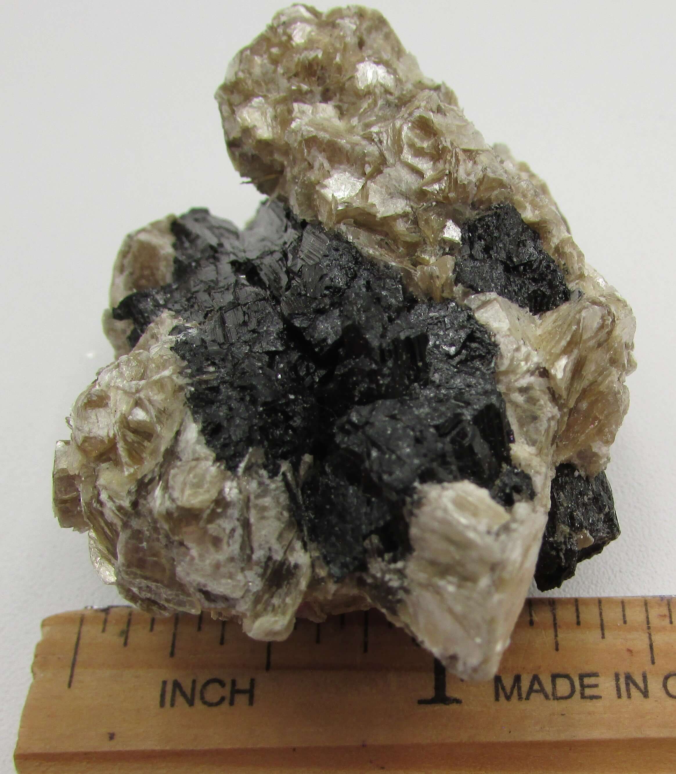 Golden Yellow Muscovite Black Tourmaline – Bigger Picture Vision, Clarity [NTG133]