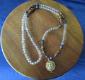 Good Fortune Mala – Garnet, Lapis, Tiger’s Eye & Clear Quartz