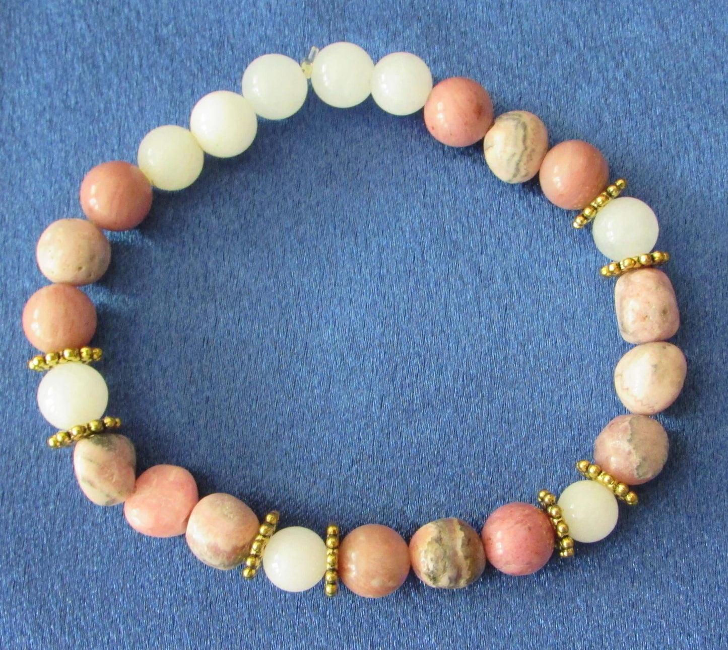 Compassionate Self-Worth Bracelet – Rhodochrosite, Rhodonite & Hemimorphite