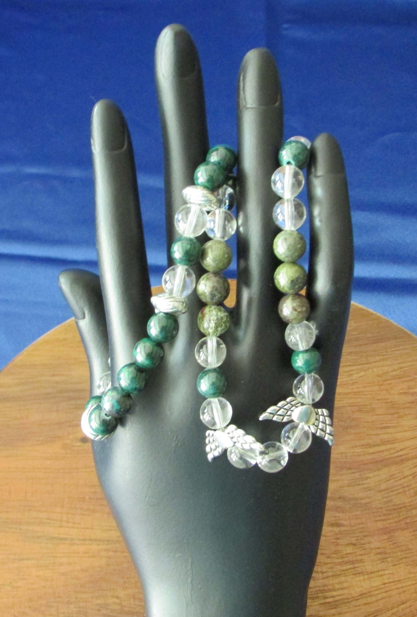 Balanced Optimism Bracelet Set- Bloodstone, Quartz & Aventurine