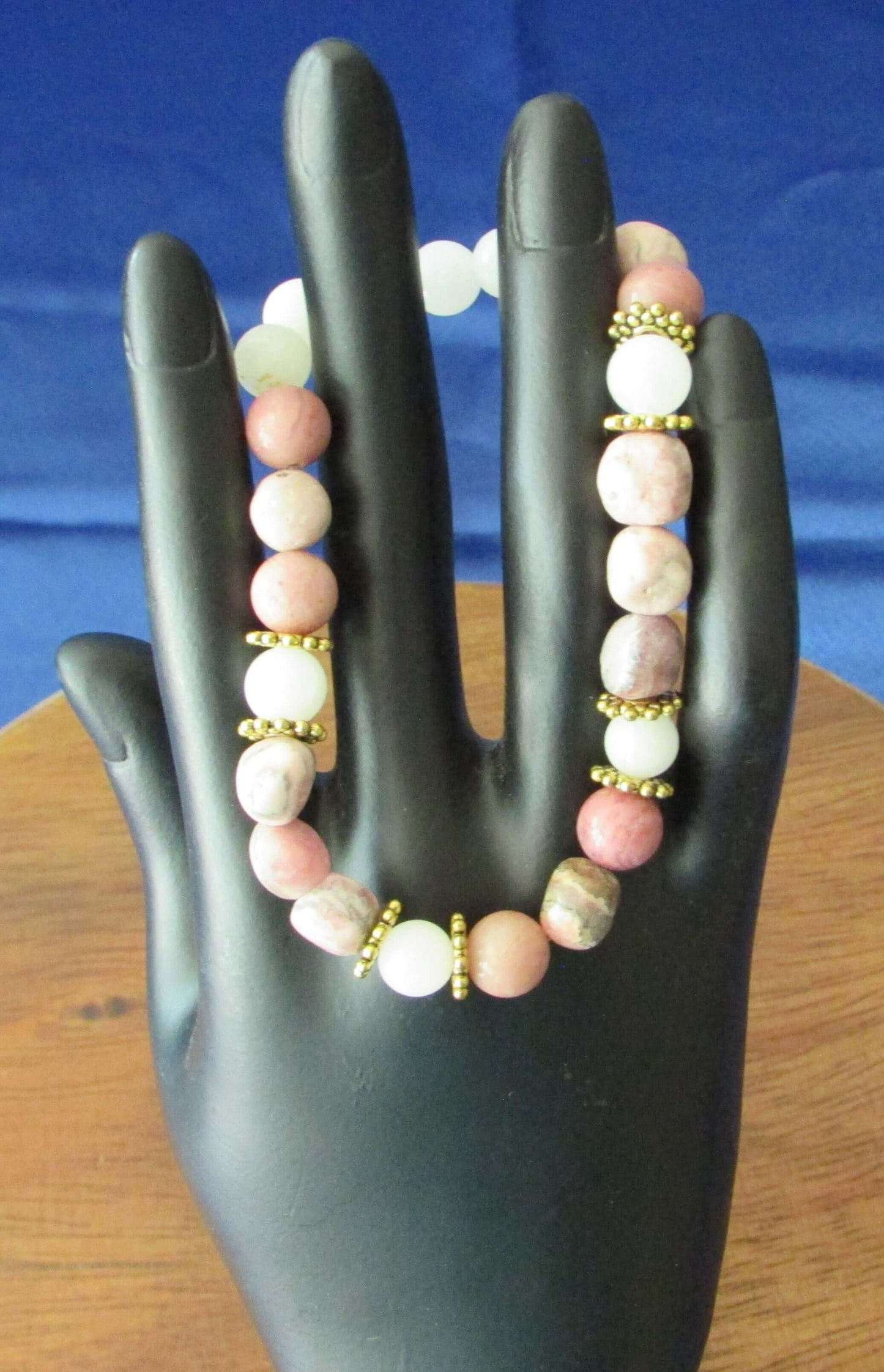Compassionate Self-Worth Bracelet – Rhodochrosite, Rhodonite & Hemimorphite