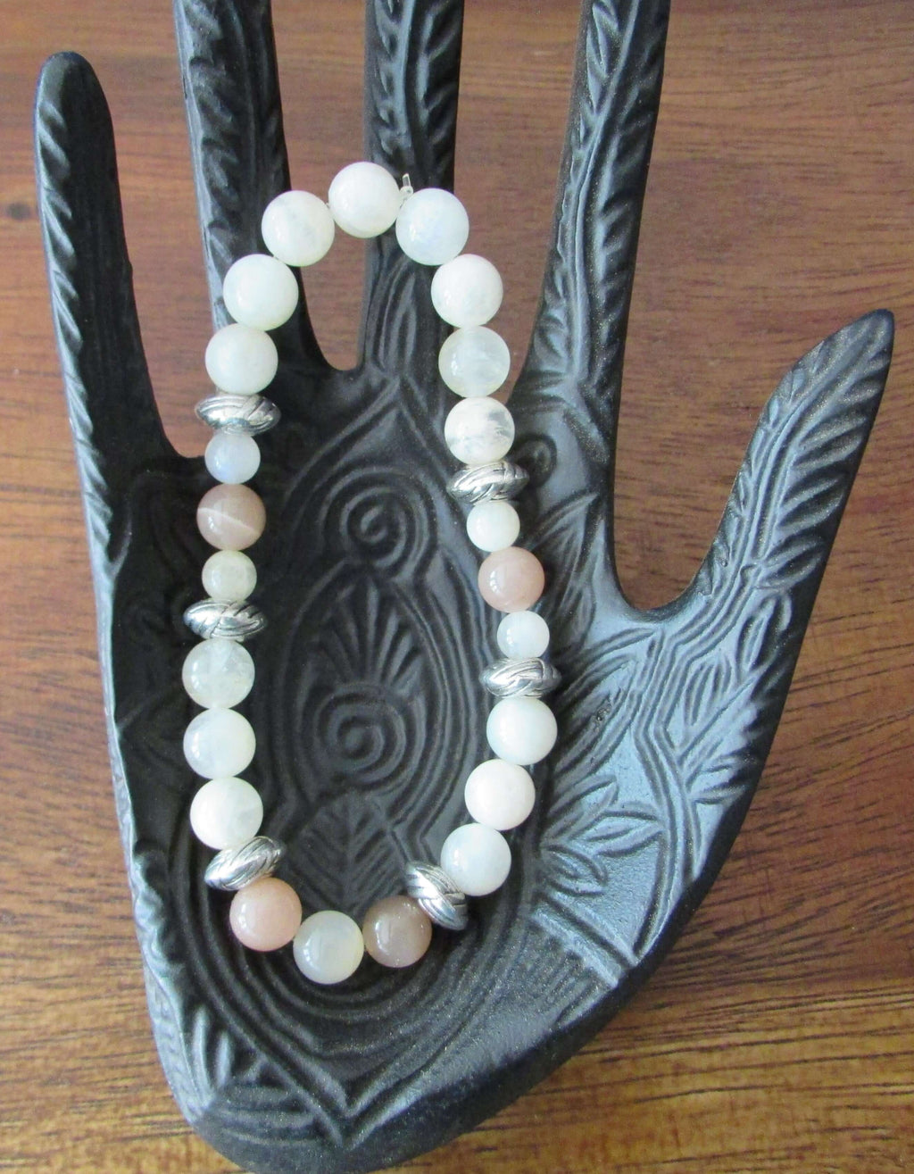 Divine Heart Awakening Bracelet – Moonstone & Strawberry Quartz