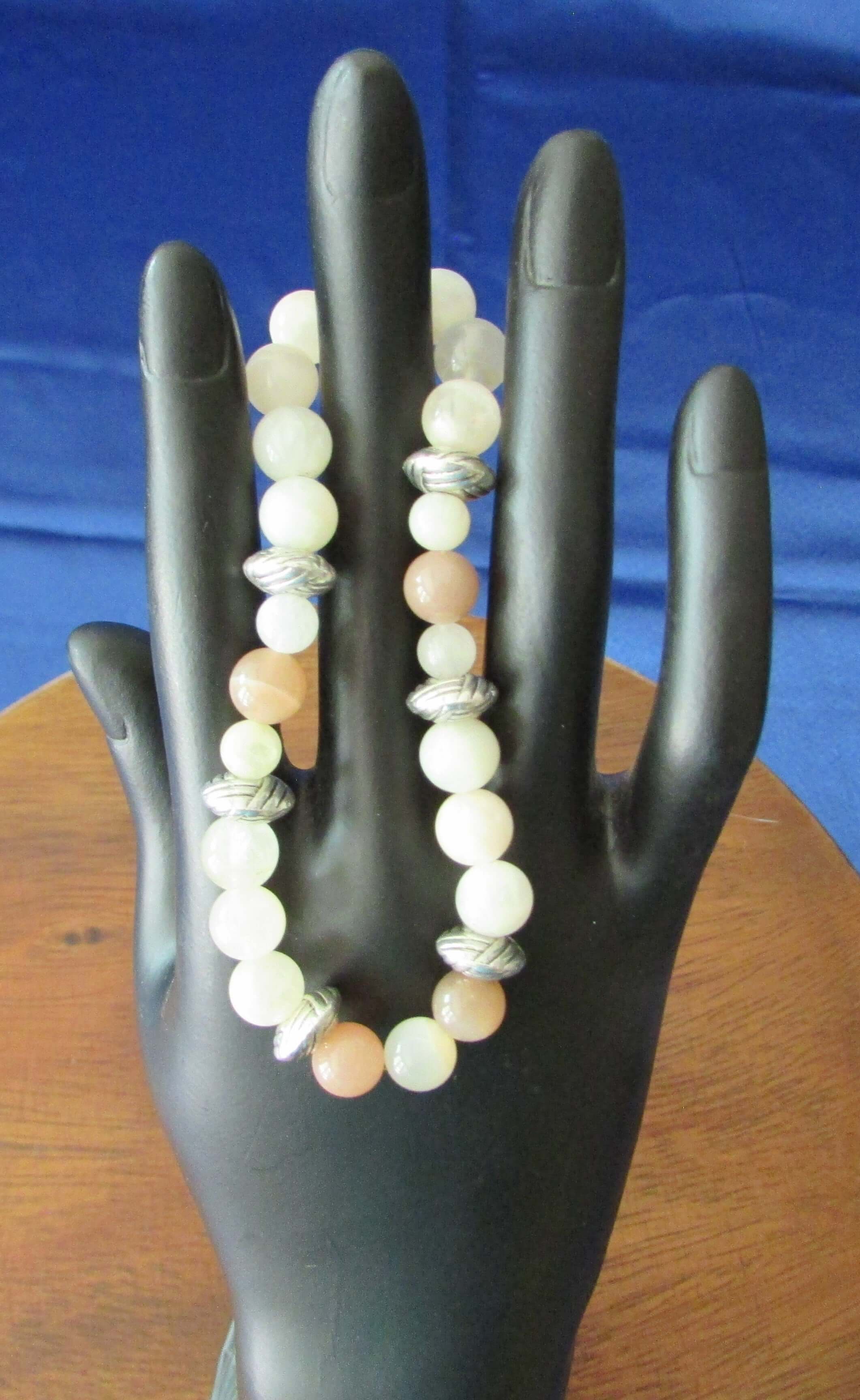 Divine Heart Awakening Bracelet – Moonstone & Strawberry Quartz
