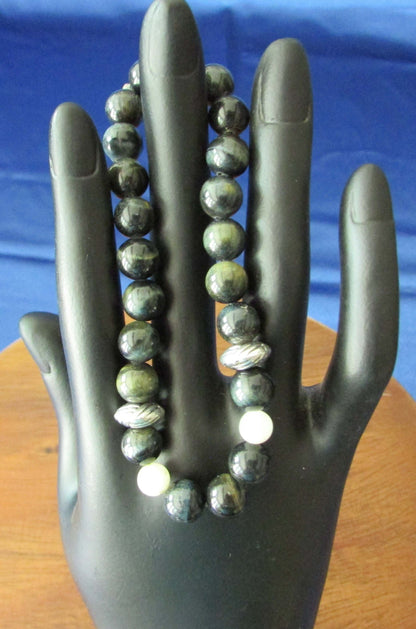 Divine Insight & Balance Bracelet – Blue Tiger’s Eye & Moonstone