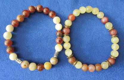 Empowered Manifestation Bracelet – Phantom Quartz, Yellow Calcite & Mookaite