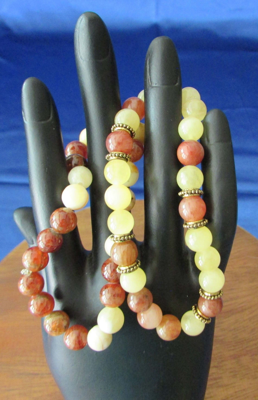 Empowered Manifestation Bracelet – Phantom Quartz, Yellow Calcite & Mookaite