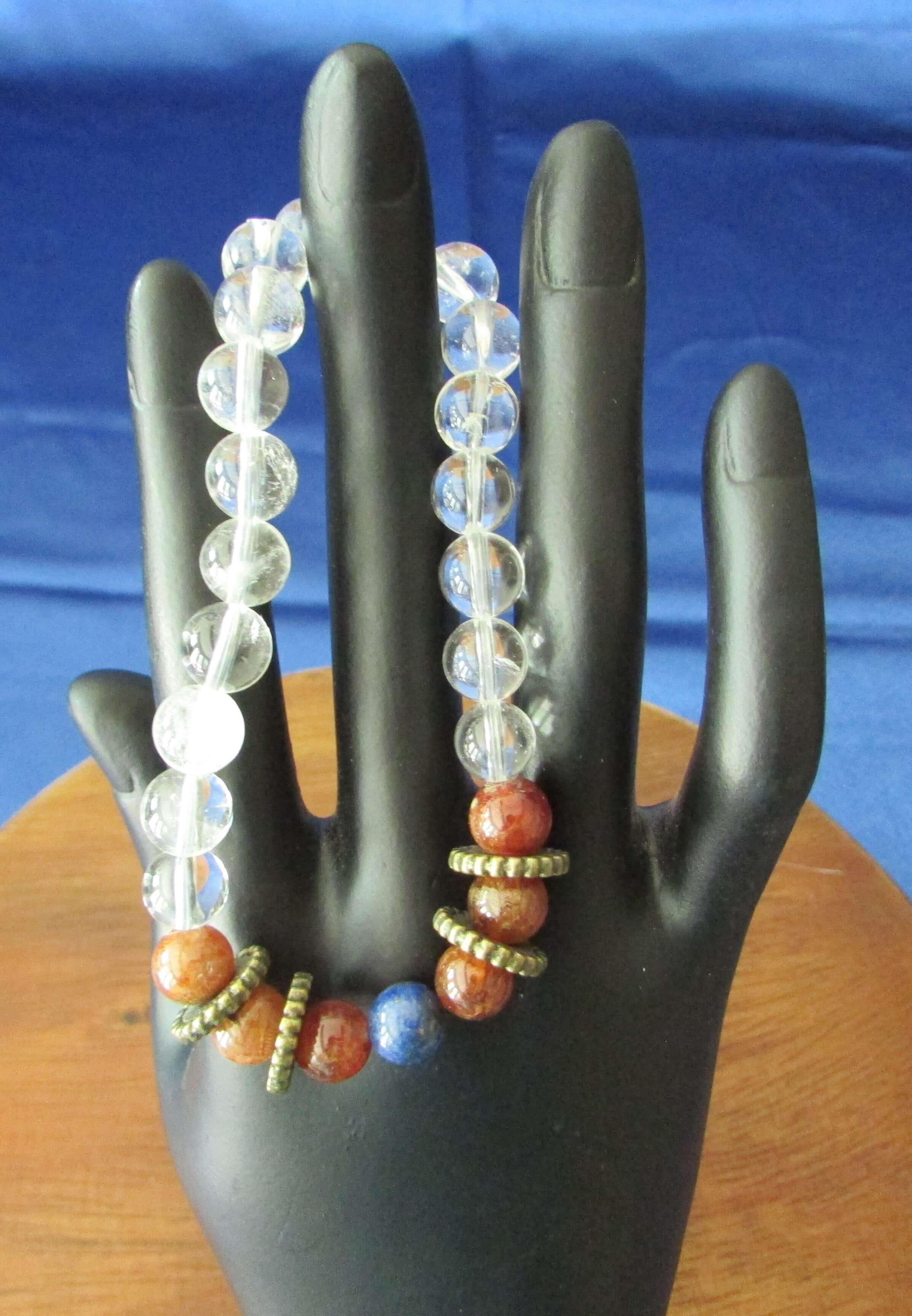 Good Fortune Bracelet – Garnet, Lapis, Clear Quartz & Golden Tiger’s Eye