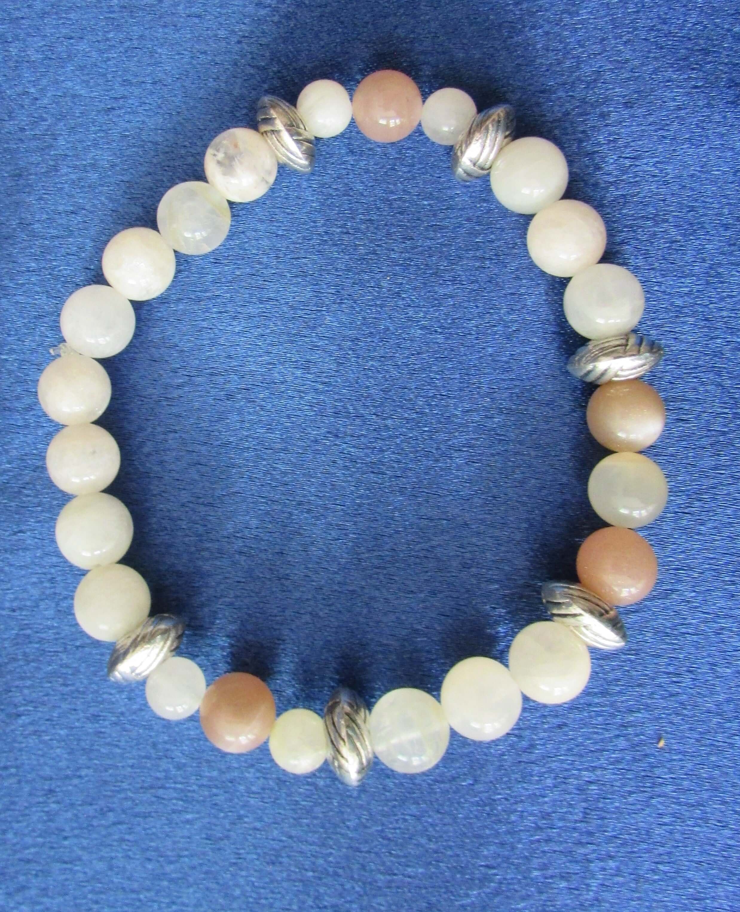 Divine Heart Awakening Bracelet – Moonstone & Strawberry Quartz
