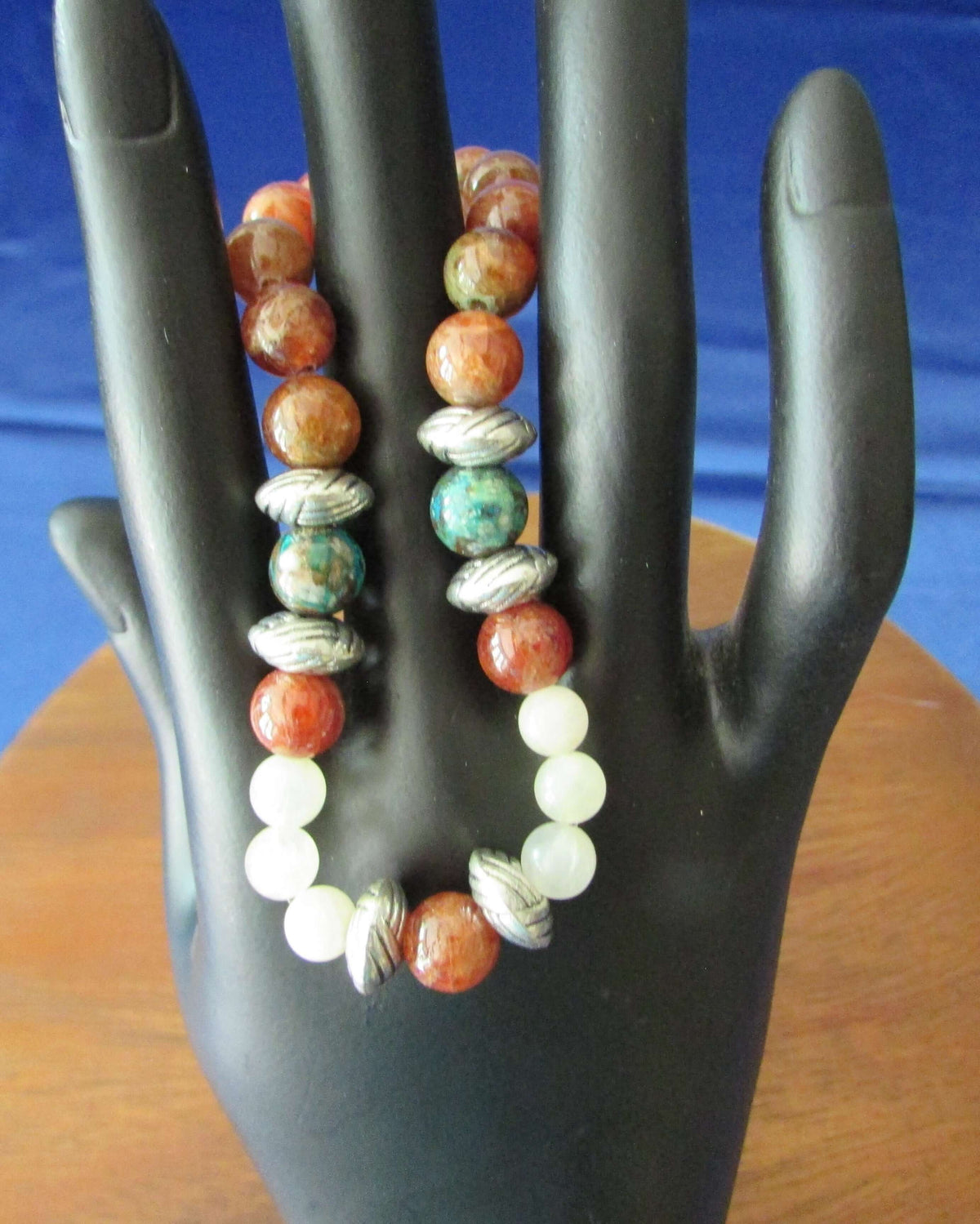 New Beginnings Bracelet – Garnet, Malachite Chrysocolla & Moonstone