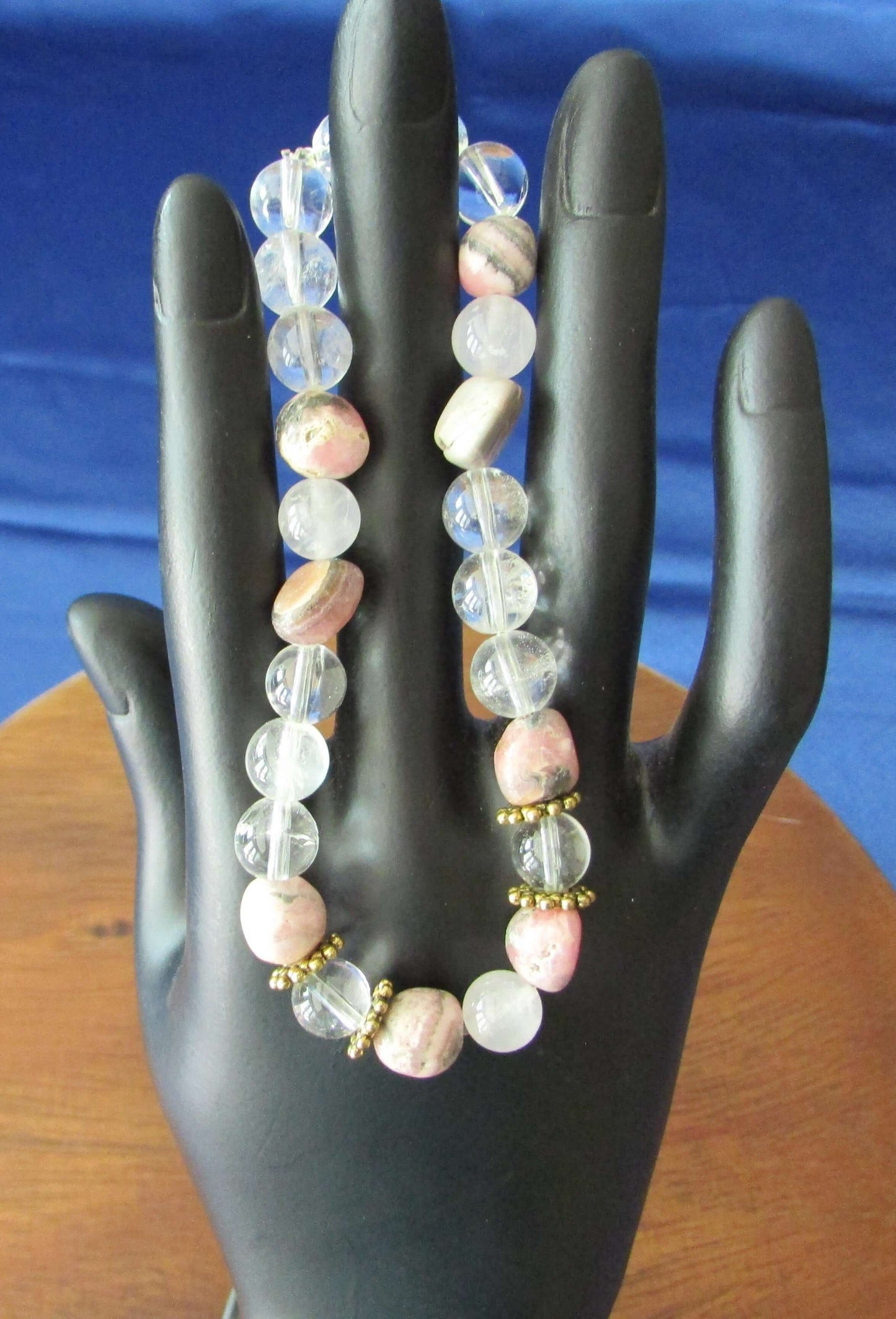 Unconditional Love & Light Bracelet – Rhodochrosite & Clear Quartz
