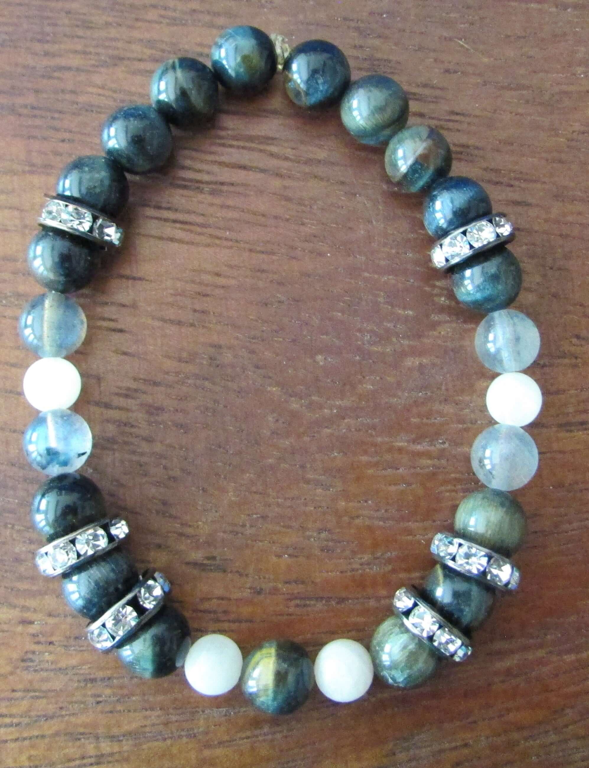 Unlimited Potential Vision Bracelet – Blue Tiger’s Eye, Moonstone & Labradorite