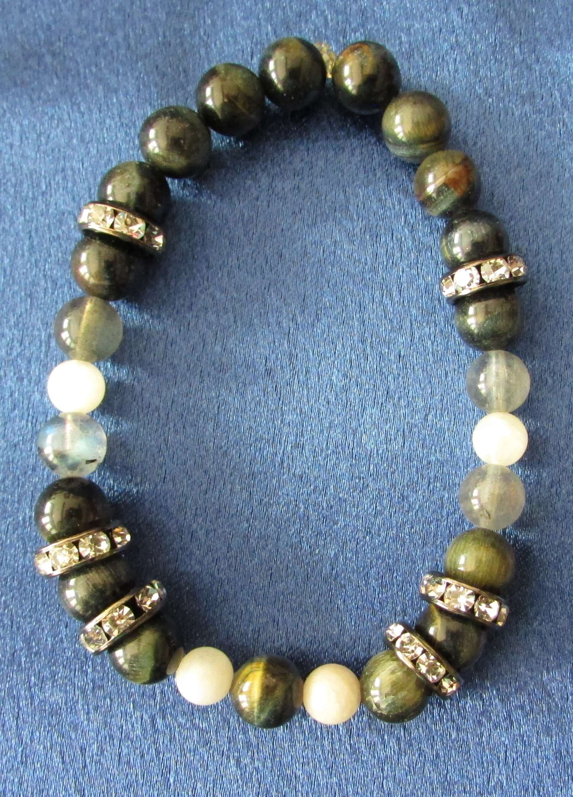 Unlimited Potential Vision Bracelet – Blue Tiger’s Eye, Moonstone & Labradorite