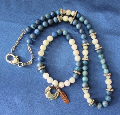 Karma Balance Protection Necklace Set – Moonstone & Blue Apatite