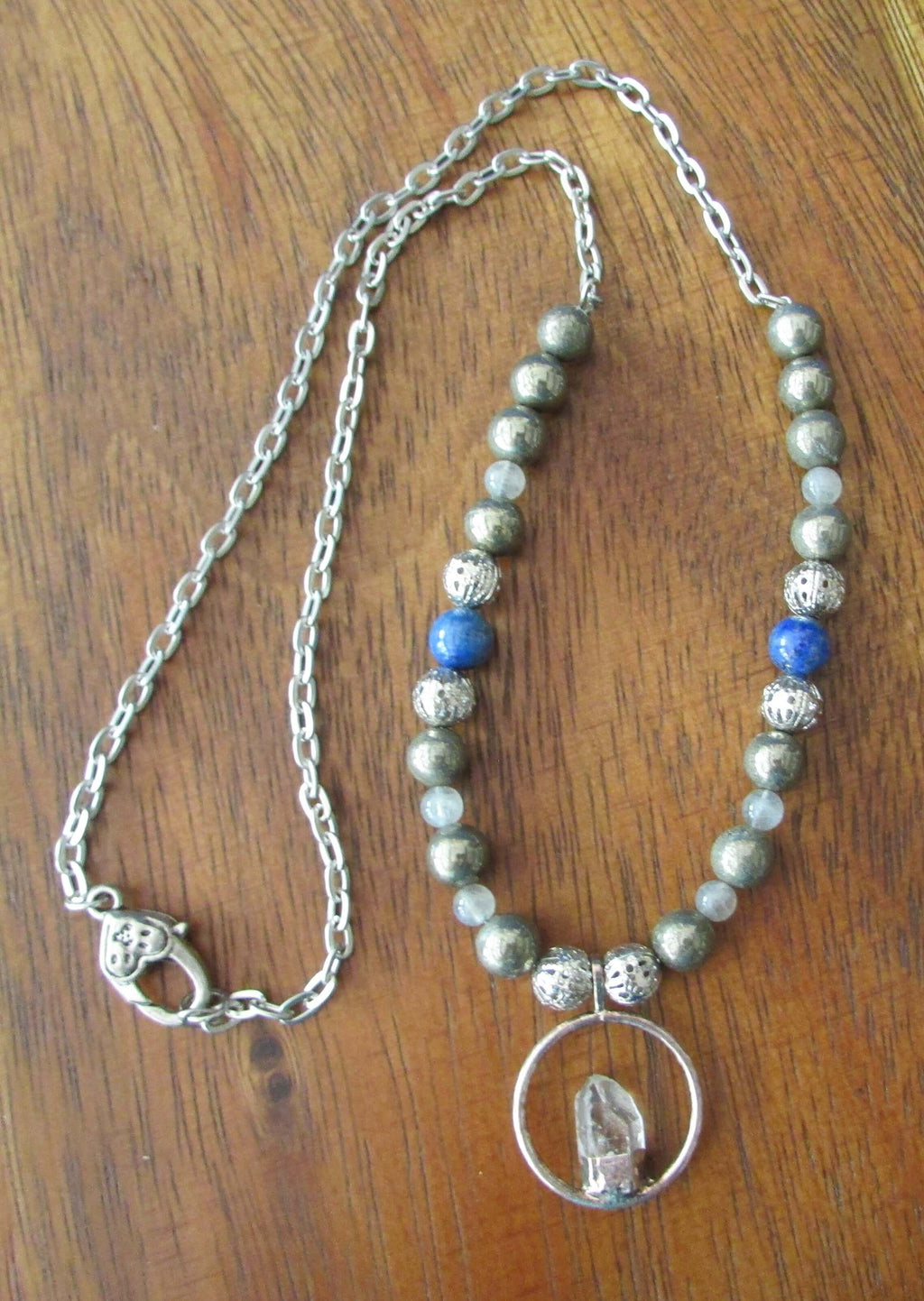 Prosperity Crystal Necklace – Pyrite, Lapis, Labradorite & Quartz
