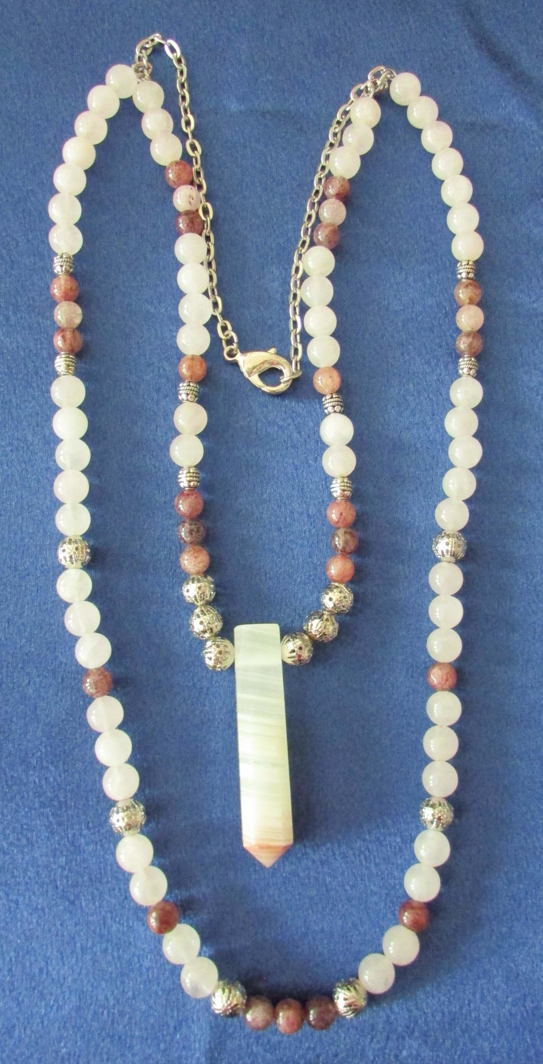 Love-Led High Heart Chakra Necklace - Rose Quartz & Strawberry Quartz
