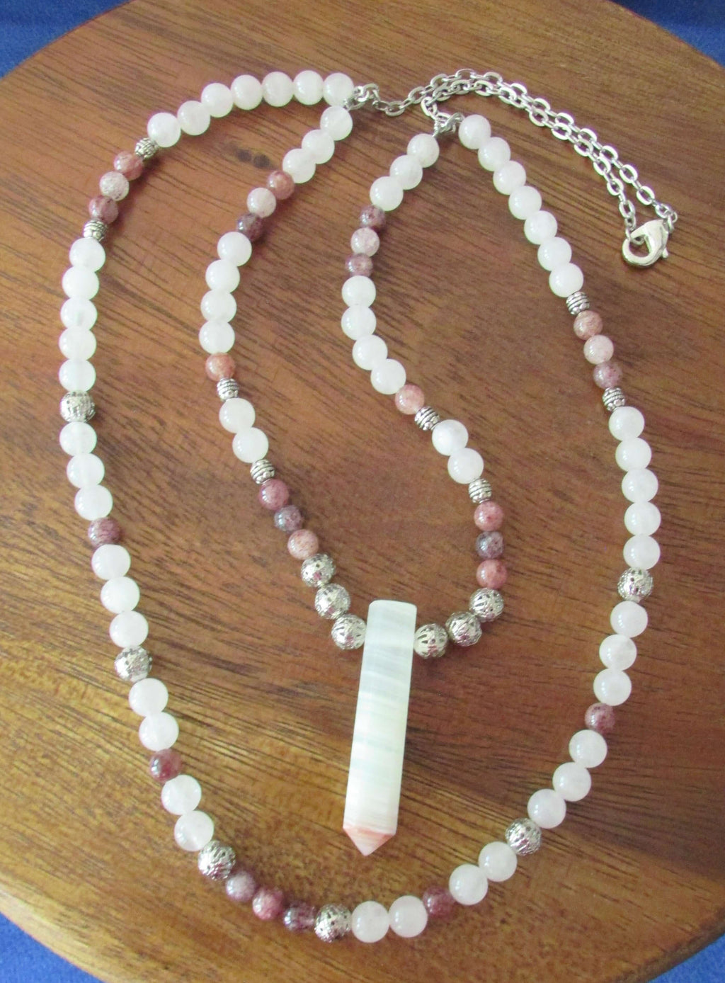Love-Led High Heart Chakra Necklace - Rose Quartz & Strawberry Quartz