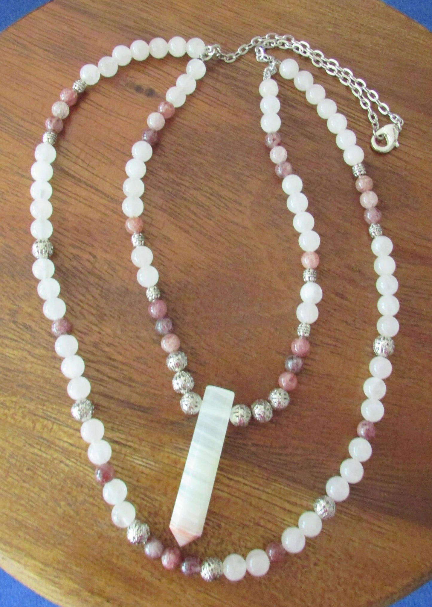 Love-Led High Heart Chakra Necklace - Rose Quartz & Strawberry Quartz