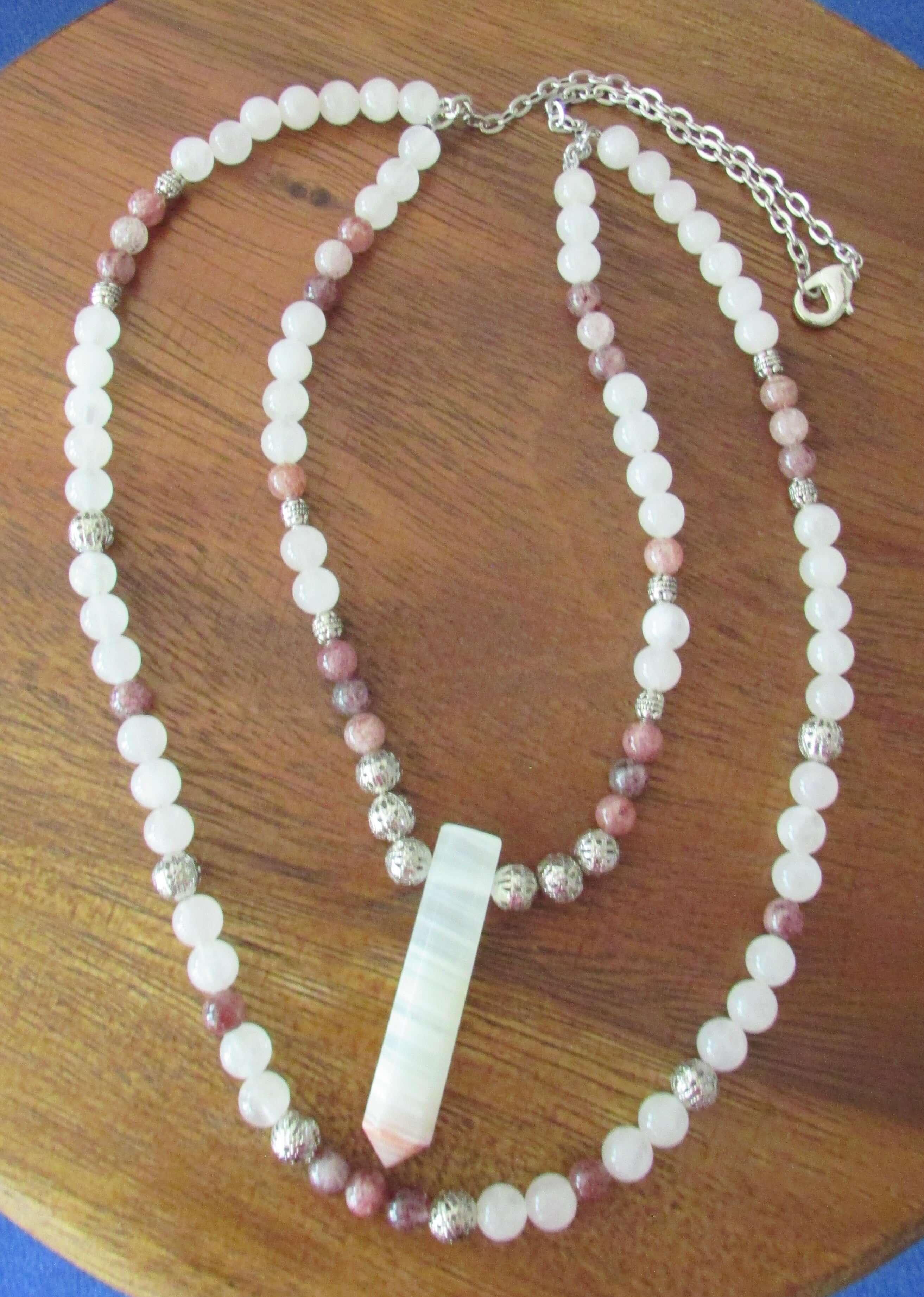 Love-Led High Heart Chakra Necklace - Rose Quartz & Strawberry Quartz