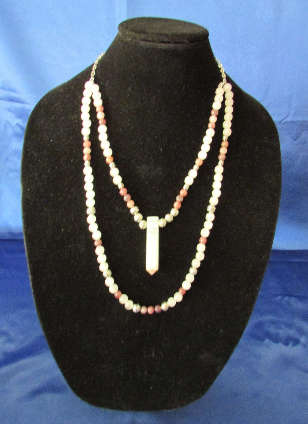 Love-Led High Heart Chakra Necklace - Rose Quartz & Strawberry Quartz