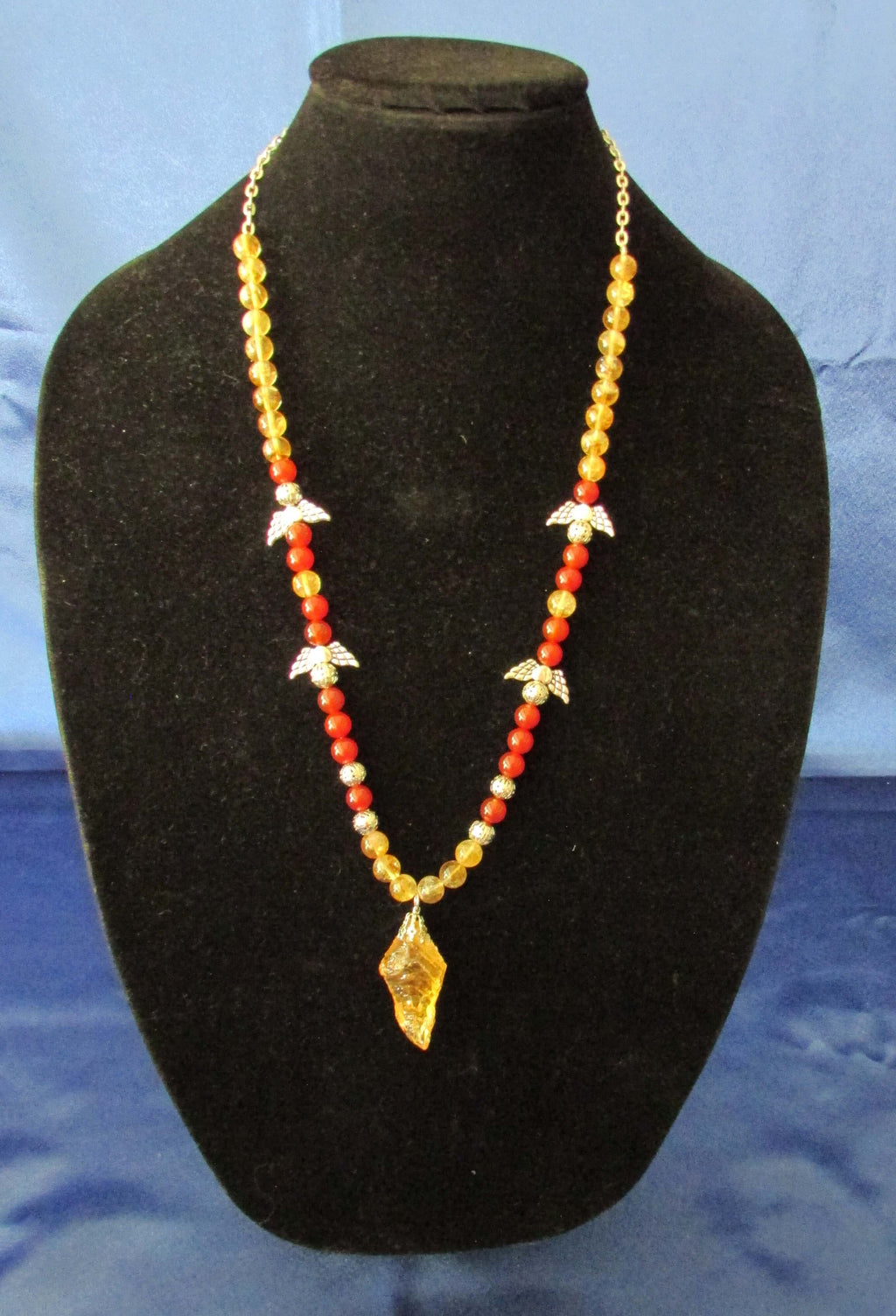 Magnetic Attraction Necklace - Archangel Uriel, Citrine & Carnelian