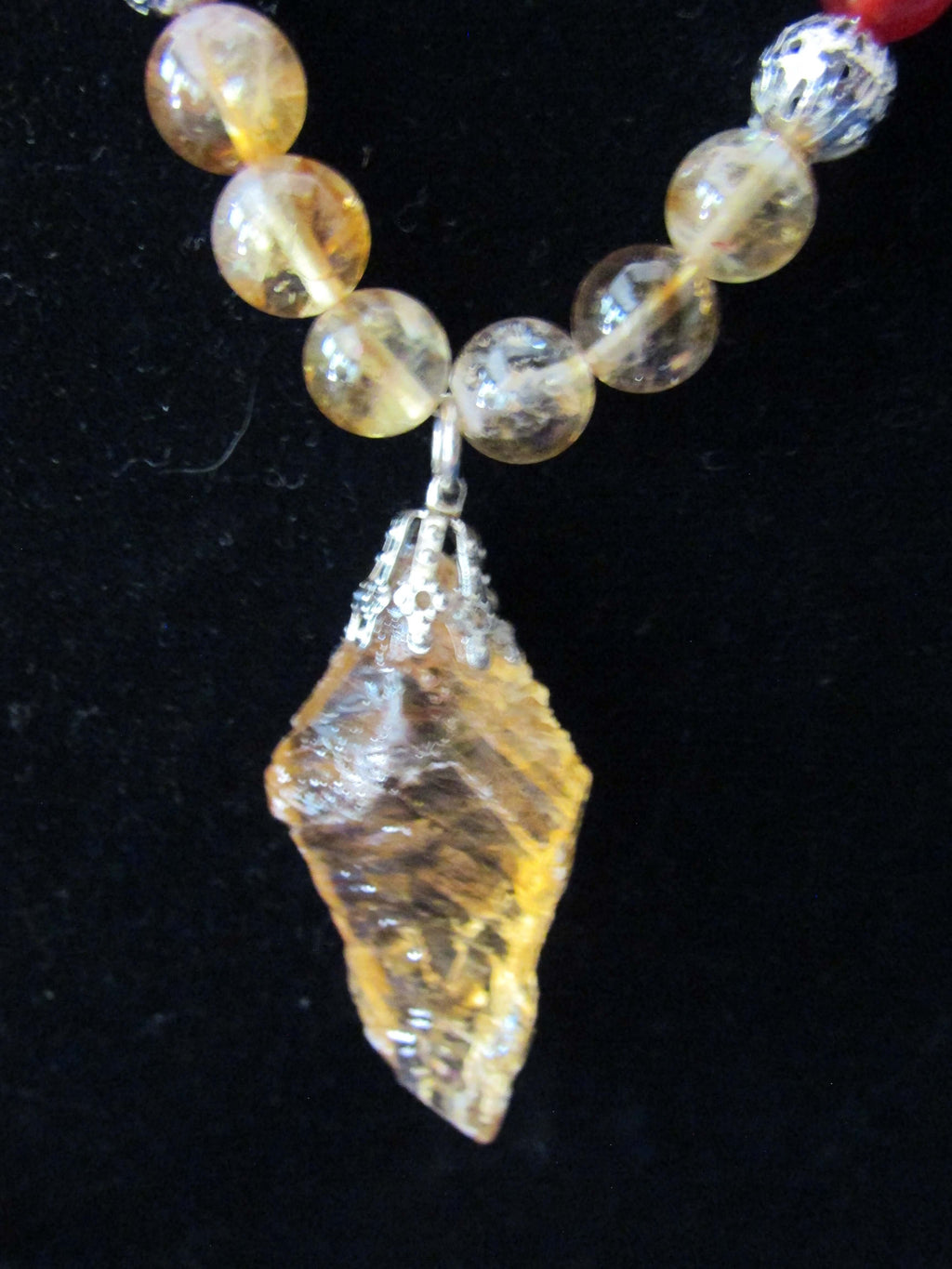 Magnetic Attraction Necklace - Archangel Uriel, Citrine & Carnelian