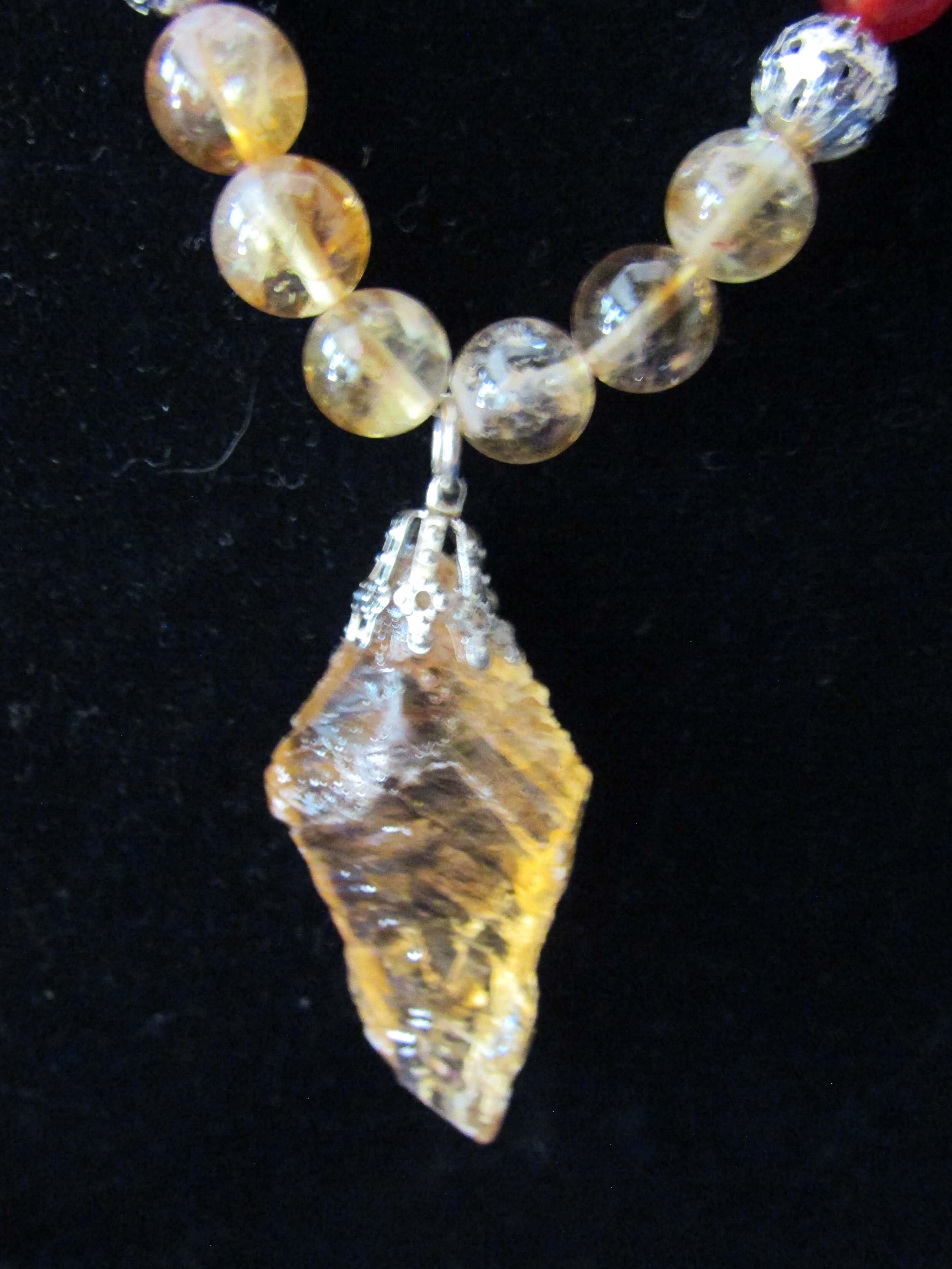 Magnetic Attraction Necklace - Archangel Uriel, Citrine & Carnelian