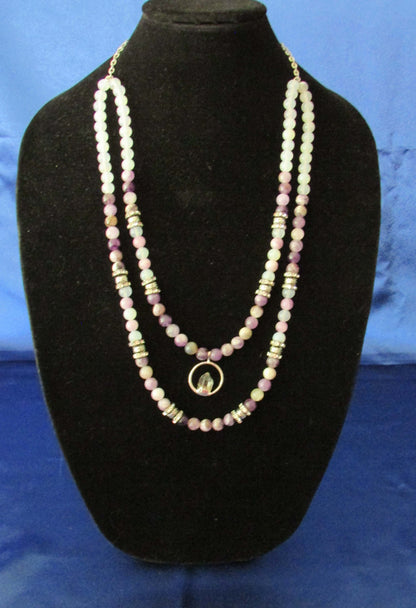 Divine Order Necklace - Archangel Zadkiel, Amethyst & Clear Quartz