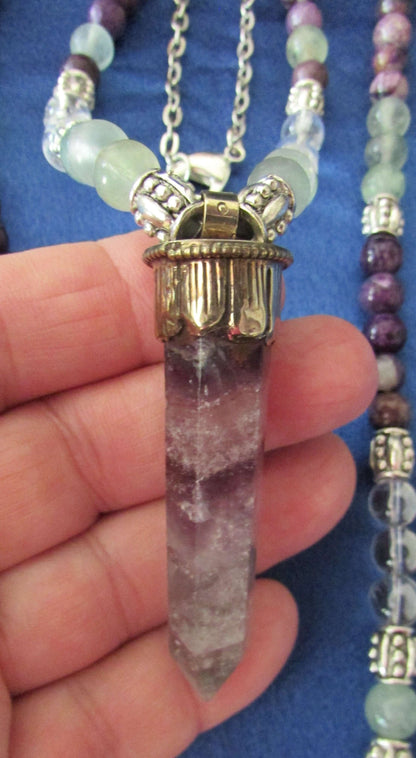 Magnetic Attraction Necklace - St. Germain, Charoite & Fluorite