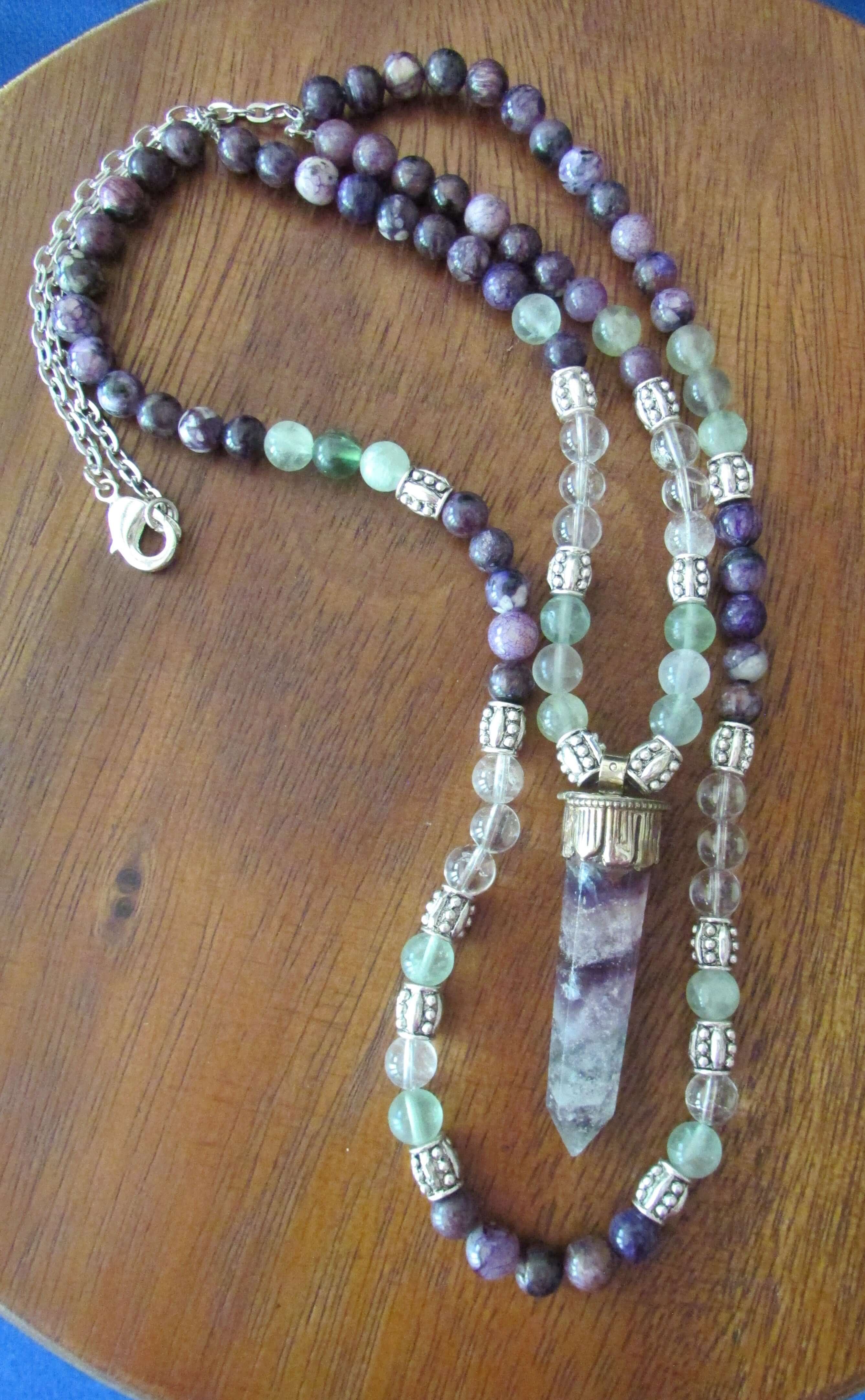 Magnetic Attraction Necklace - St. Germain, Charoite & Fluorite