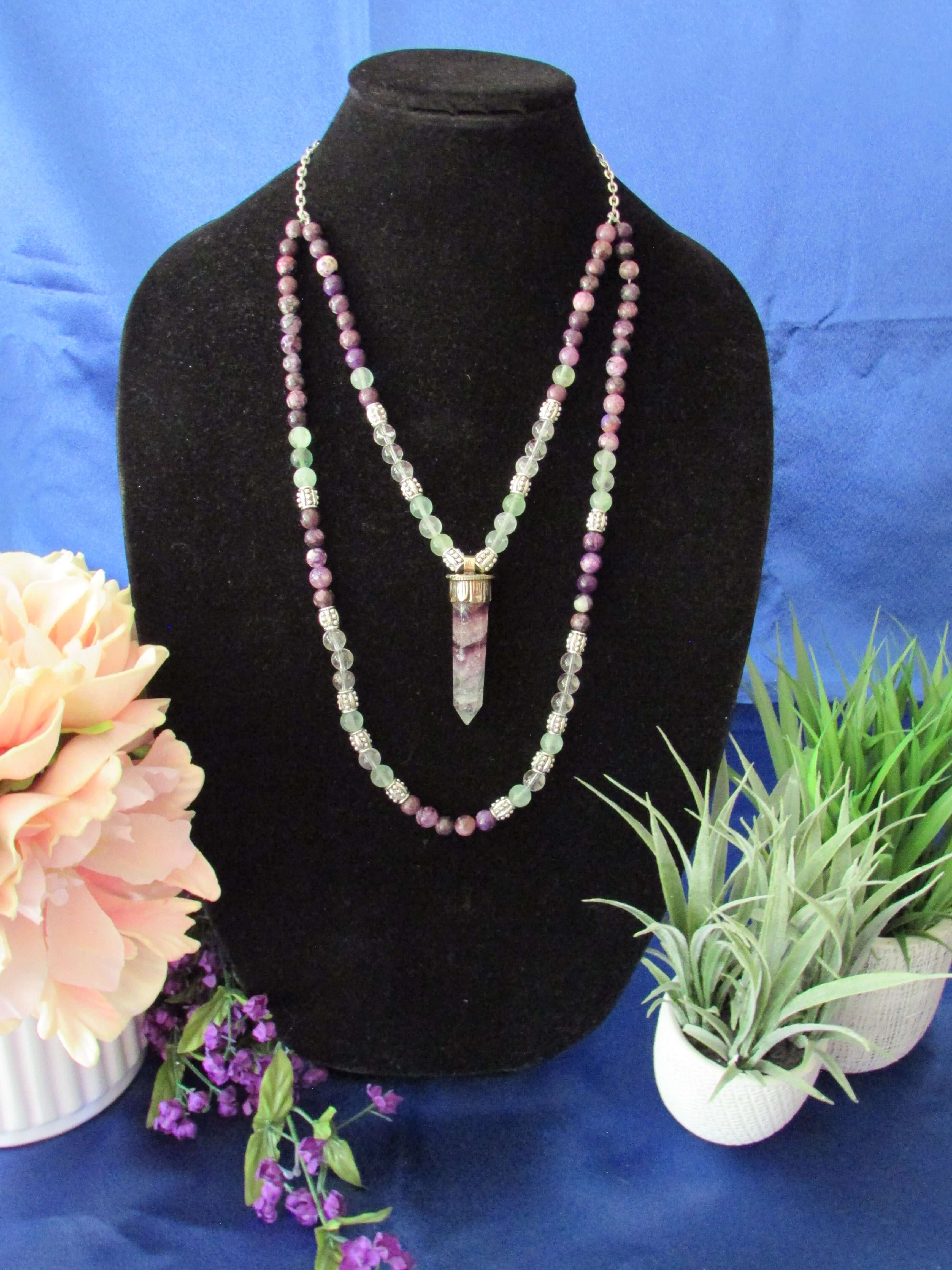 Magnetic Attraction Necklace - St. Germain, Charoite & Fluorite