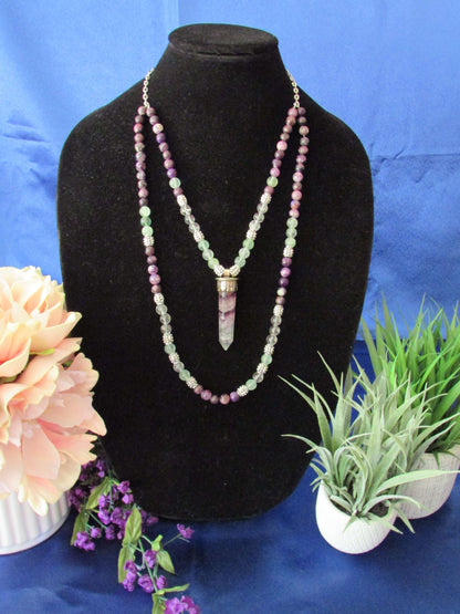 Magnetic Attraction Necklace - St. Germain, Charoite & Fluorite