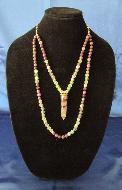 Magnetic Attraction Necklace - St. Germain, Charoite & Fluorite