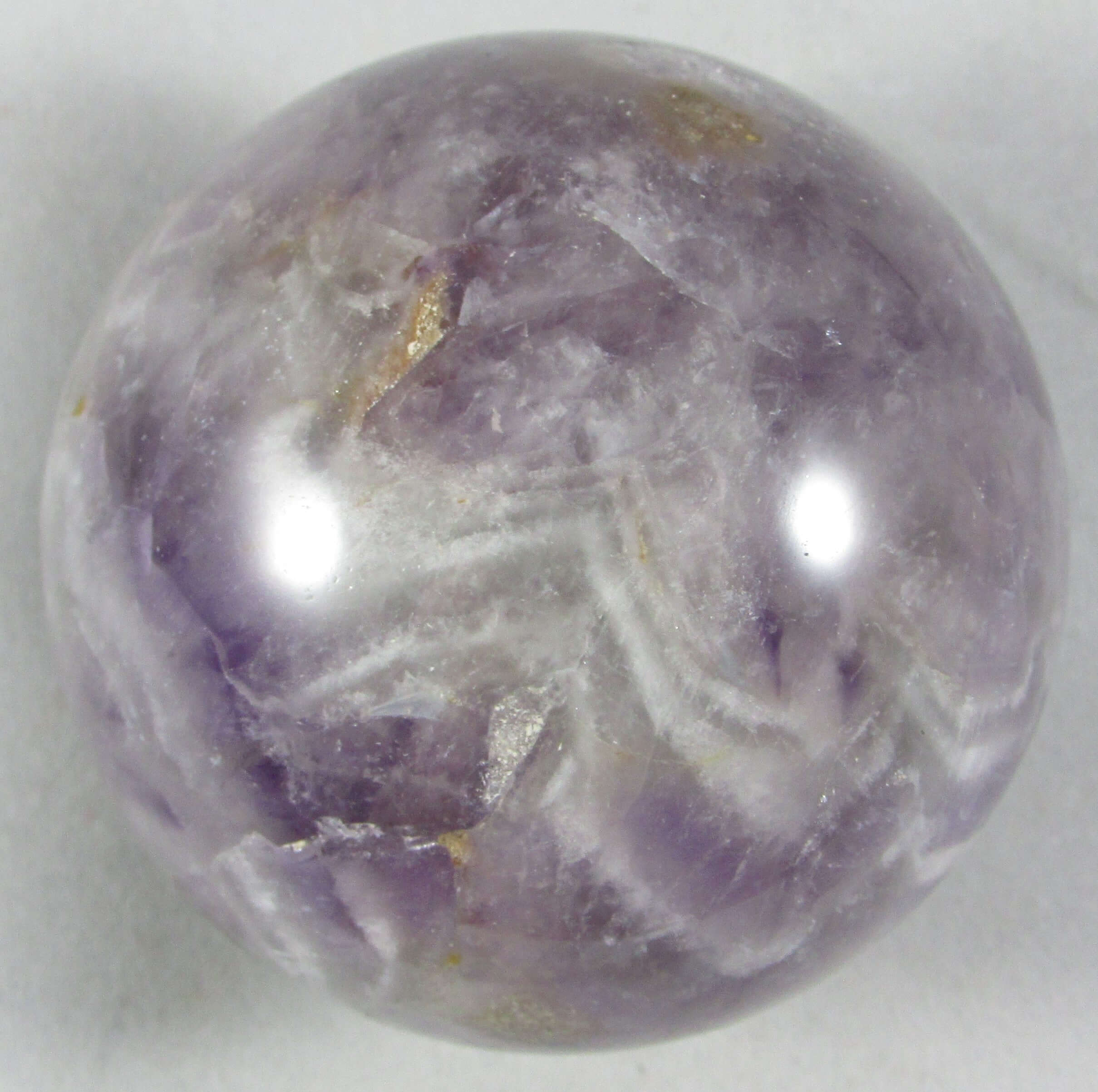 Chevron Amethyst Sphere – Spiritual Protection, Consciousness Expansion | Violet Flame Guardian Stone [MM373]