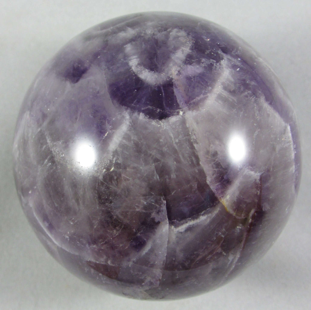 Chevron Amethyst Sphere – Spiritual Protection, Consciousness Expansion | Violet Flame Guardian [MM375]Stone