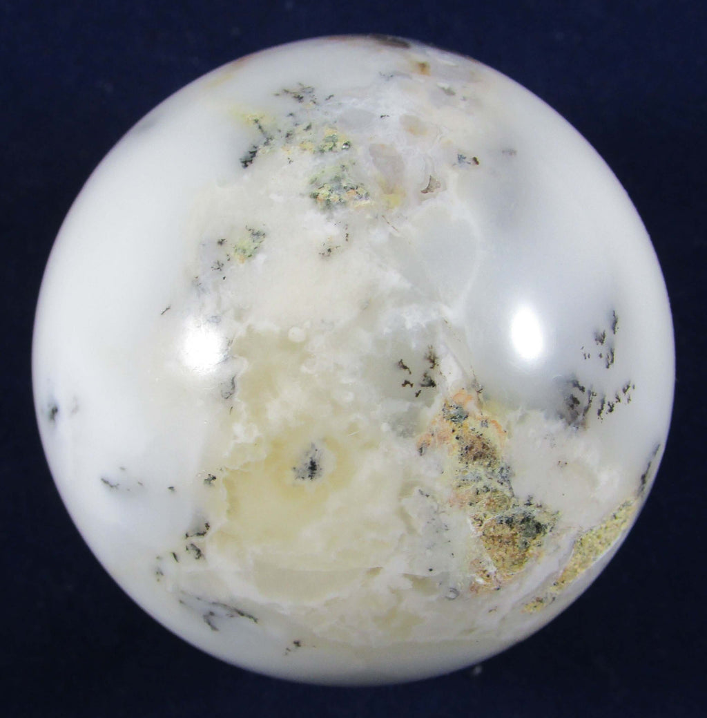 Dendritic White Opal Sphere - Stone of Spiritual Growth Self-Expression [FTM438]